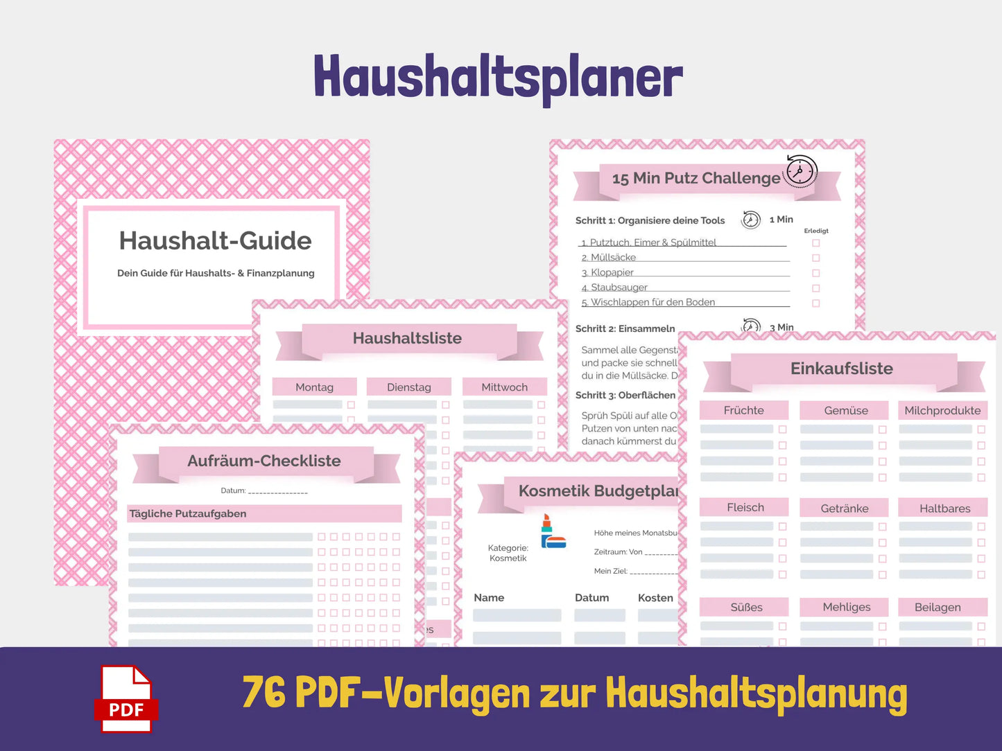 Haushaltsordner {76 Seiten} PDF AndreasJansen Vorlage