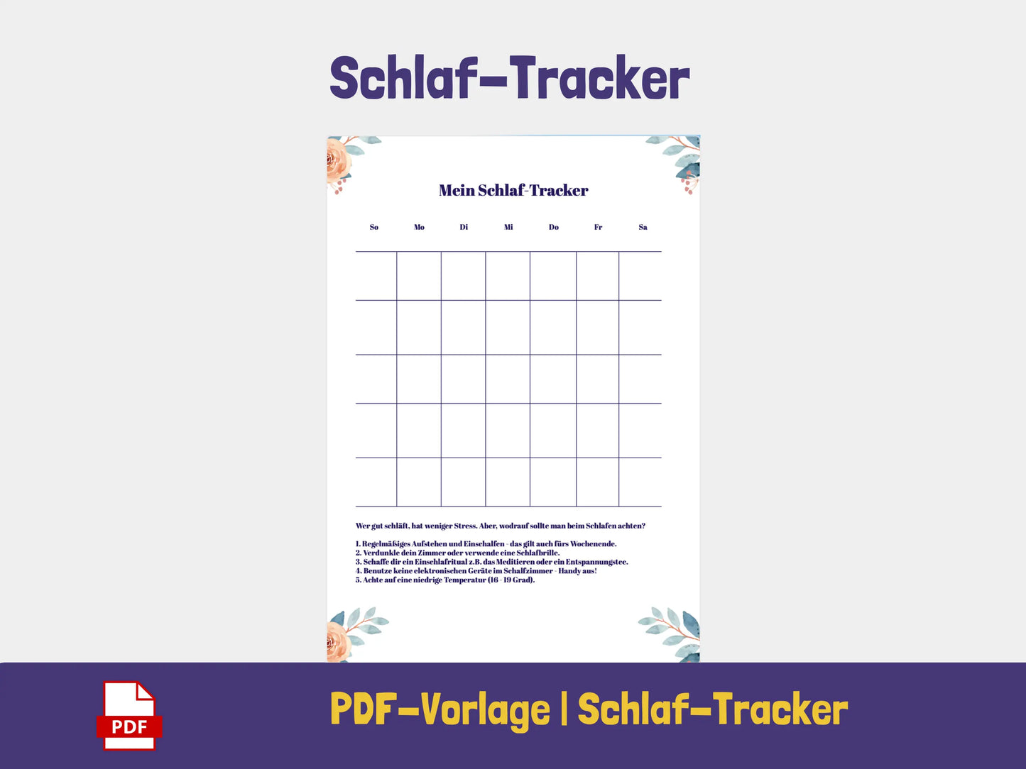 Schlaf-Tracker PDF AndreasJansen Vorlage