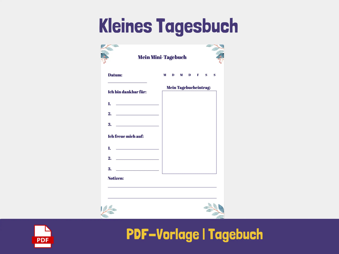 Mini-Tagebuch PDF AndreasJansen Vorlage