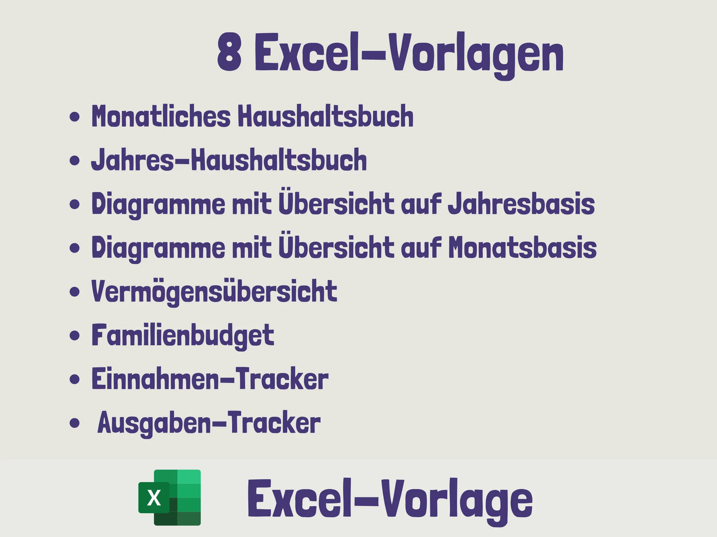 Haushaltsbuch & Vermögensübersicht Excel-Paket Excel AndreasJansen Vorlage