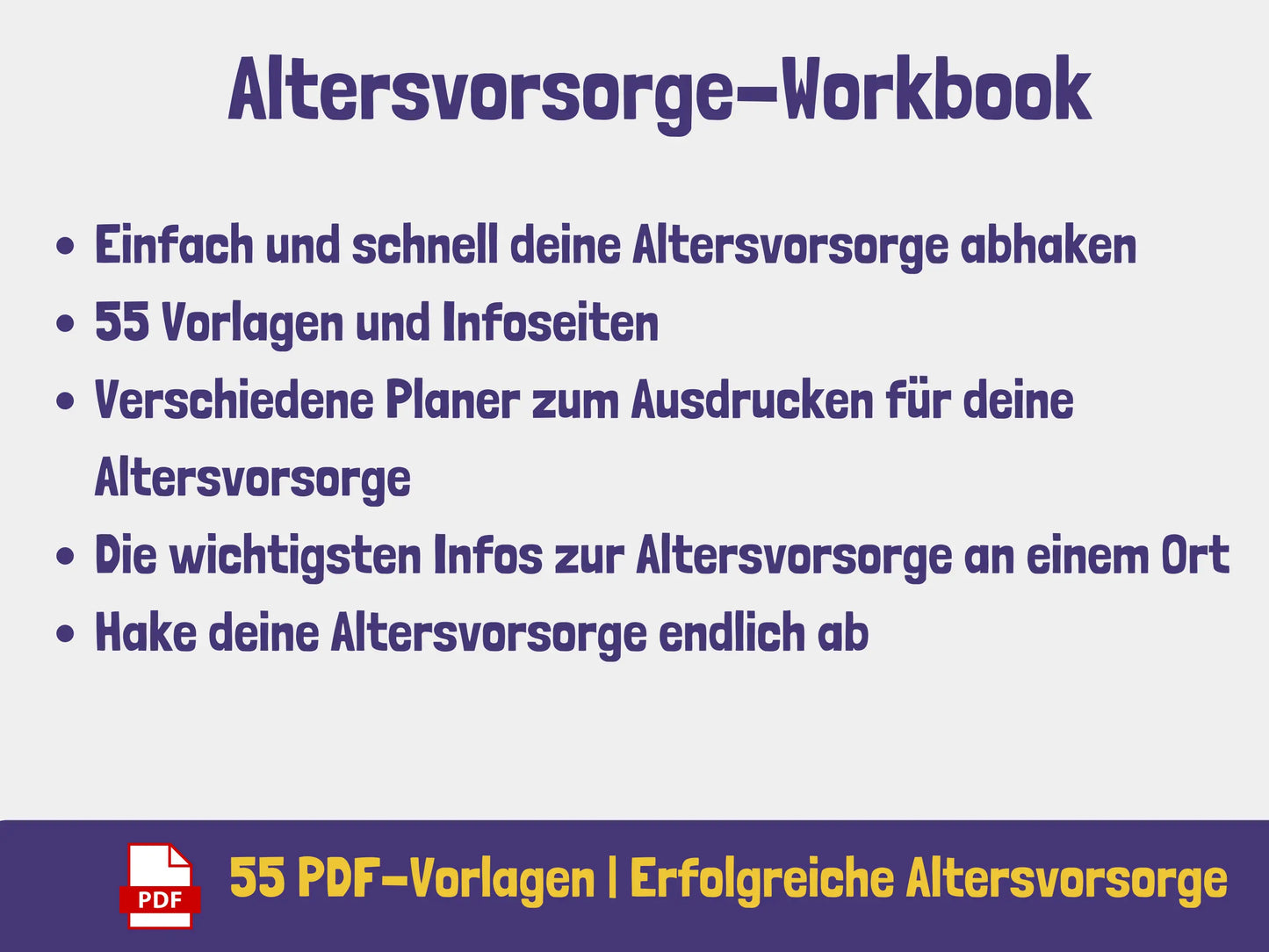 Altersvorsorge-Workbook {55 Seiten} PDF AndreasJansen Vorlage