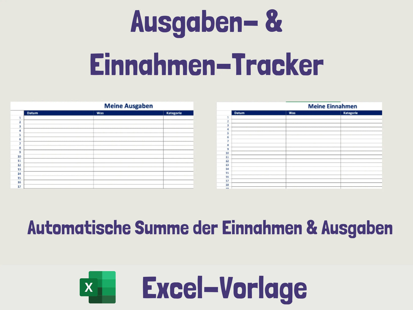 Einnahmen & Ausgaben Excel AndreasJansen Vorlage