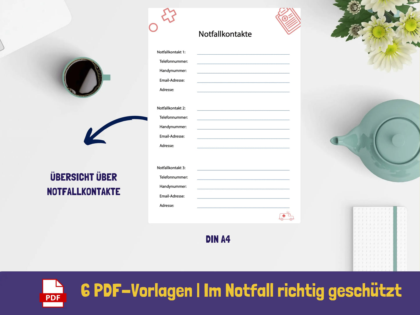 Mini-Notfallordner {6 Seiten} PDF AndreasJansen Vorlage