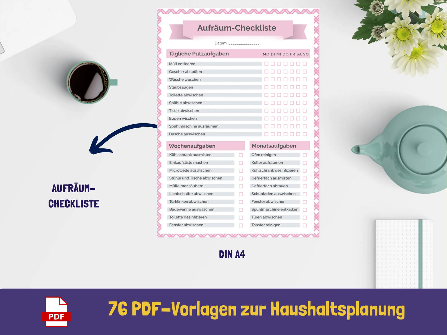 Haushaltsordner {76 Seiten} PDF AndreasJansen Vorlage