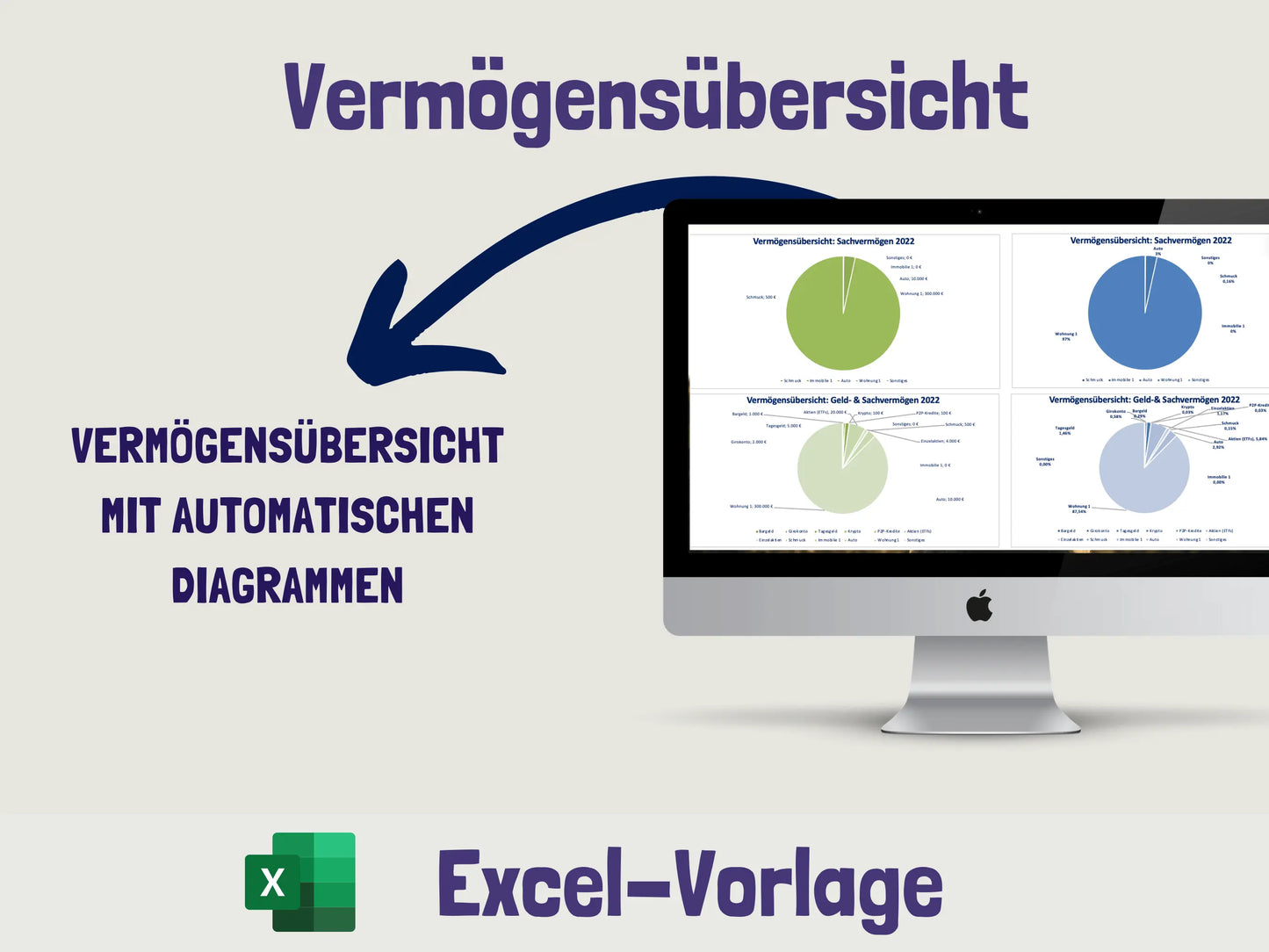 Private Finanzübersicht (Haushaltsbuch, Vermögensplaner, u.v.m.) Excel AndreasJansen Vorlage