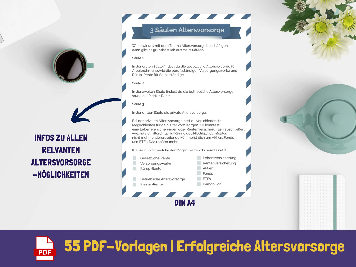 Altersvorsorge-Workbook {55 Seiten} PDF AndreasJansen Vorlage