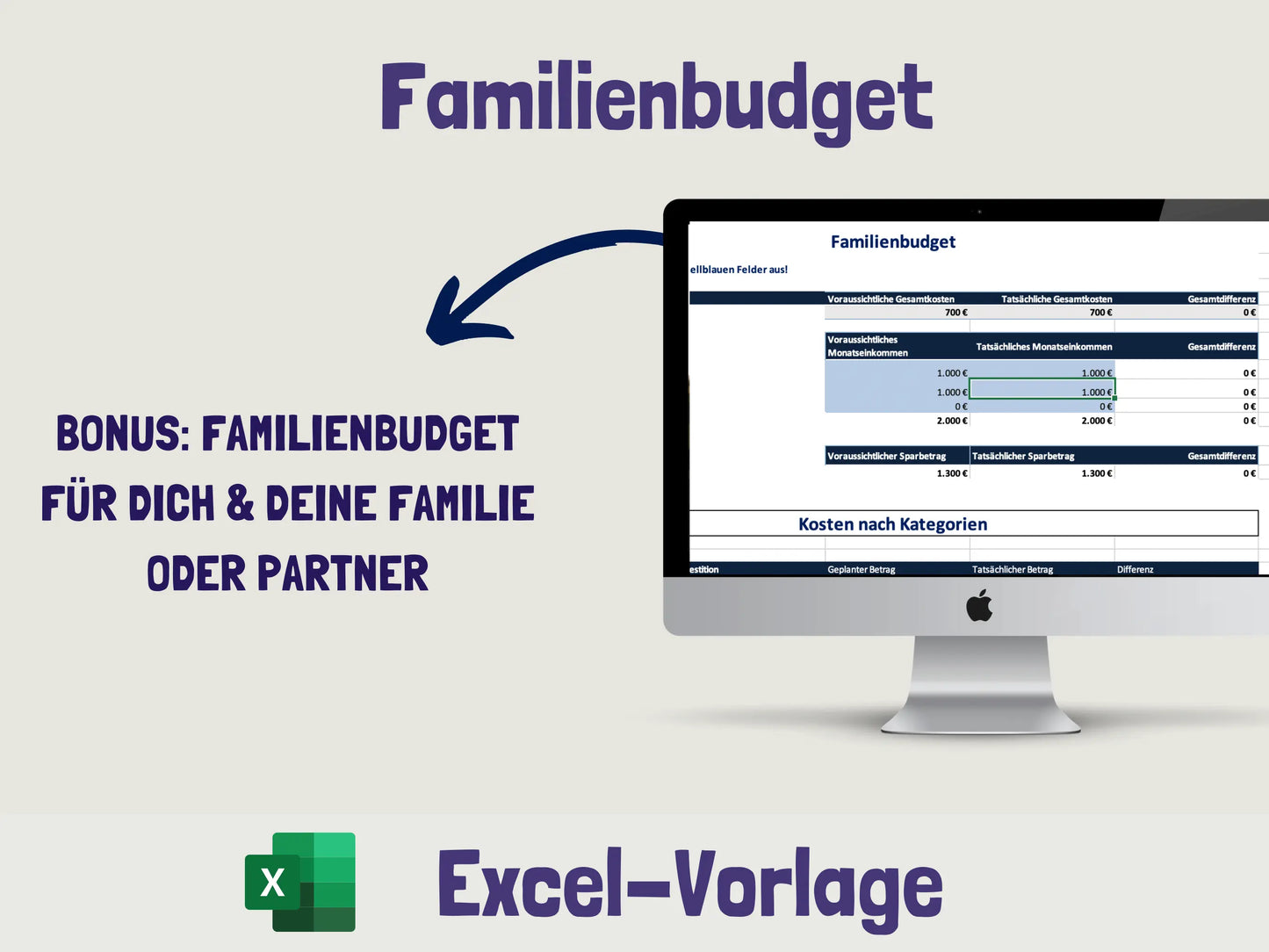 Private Finanzübersicht (Haushaltsbuch, Vermögensplaner, u.v.m.) Excel AndreasJansen Vorlage