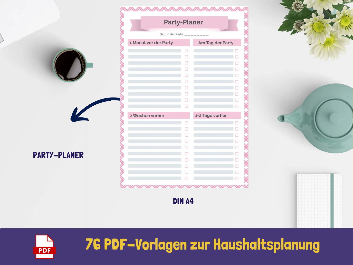 Haushaltsordner {76 Seiten} PDF AndreasJansen Vorlage