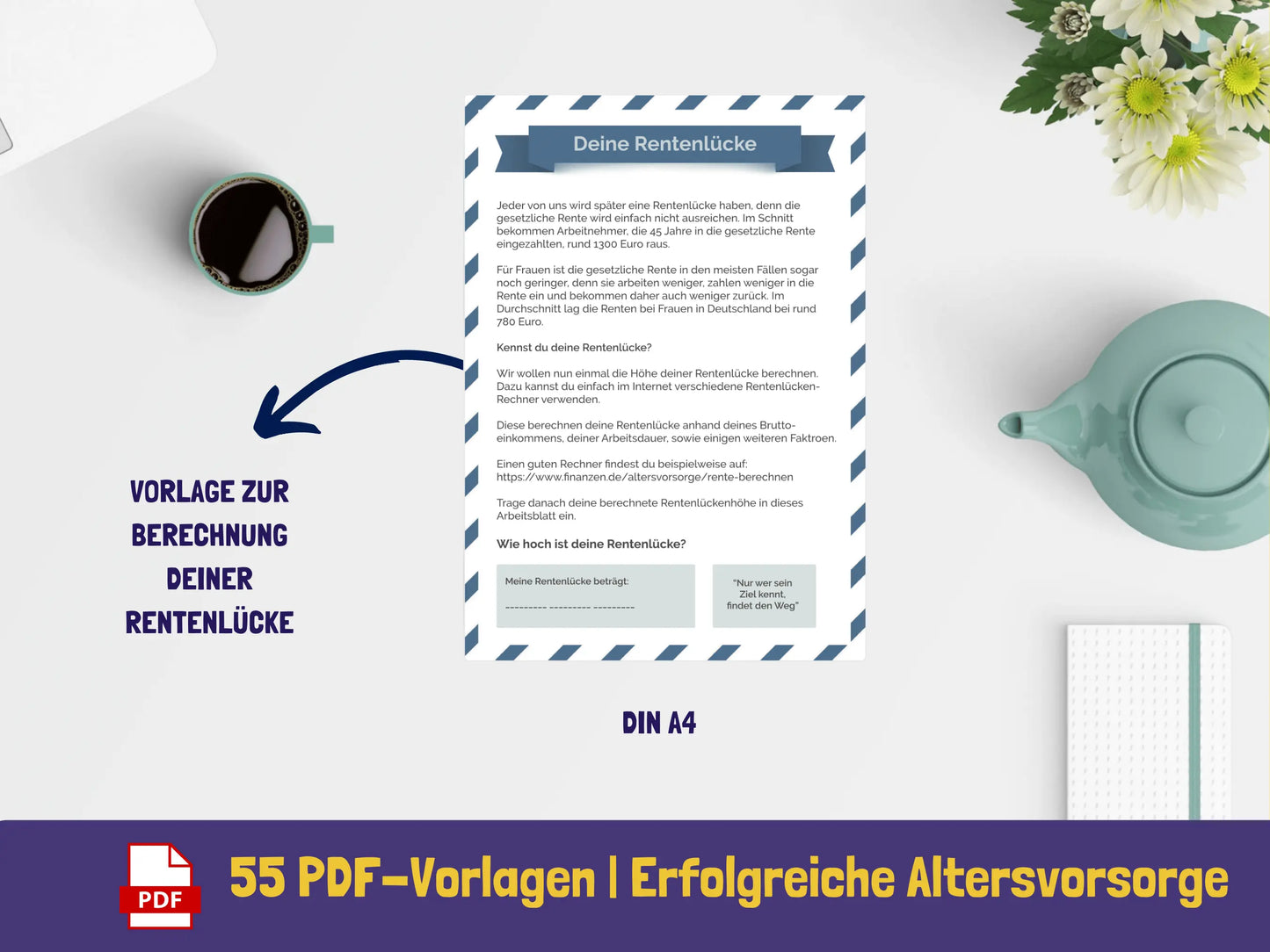 Altersvorsorge-Workbook {55 Seiten} PDF AndreasJansen Vorlage