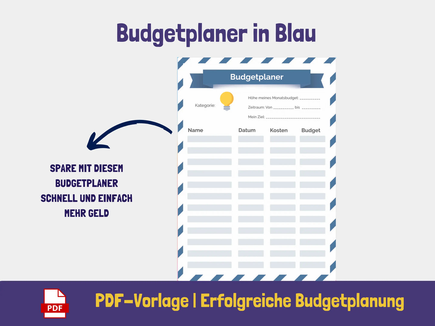 Budgetplaner Blau PDF AndreasJansen Vorlage