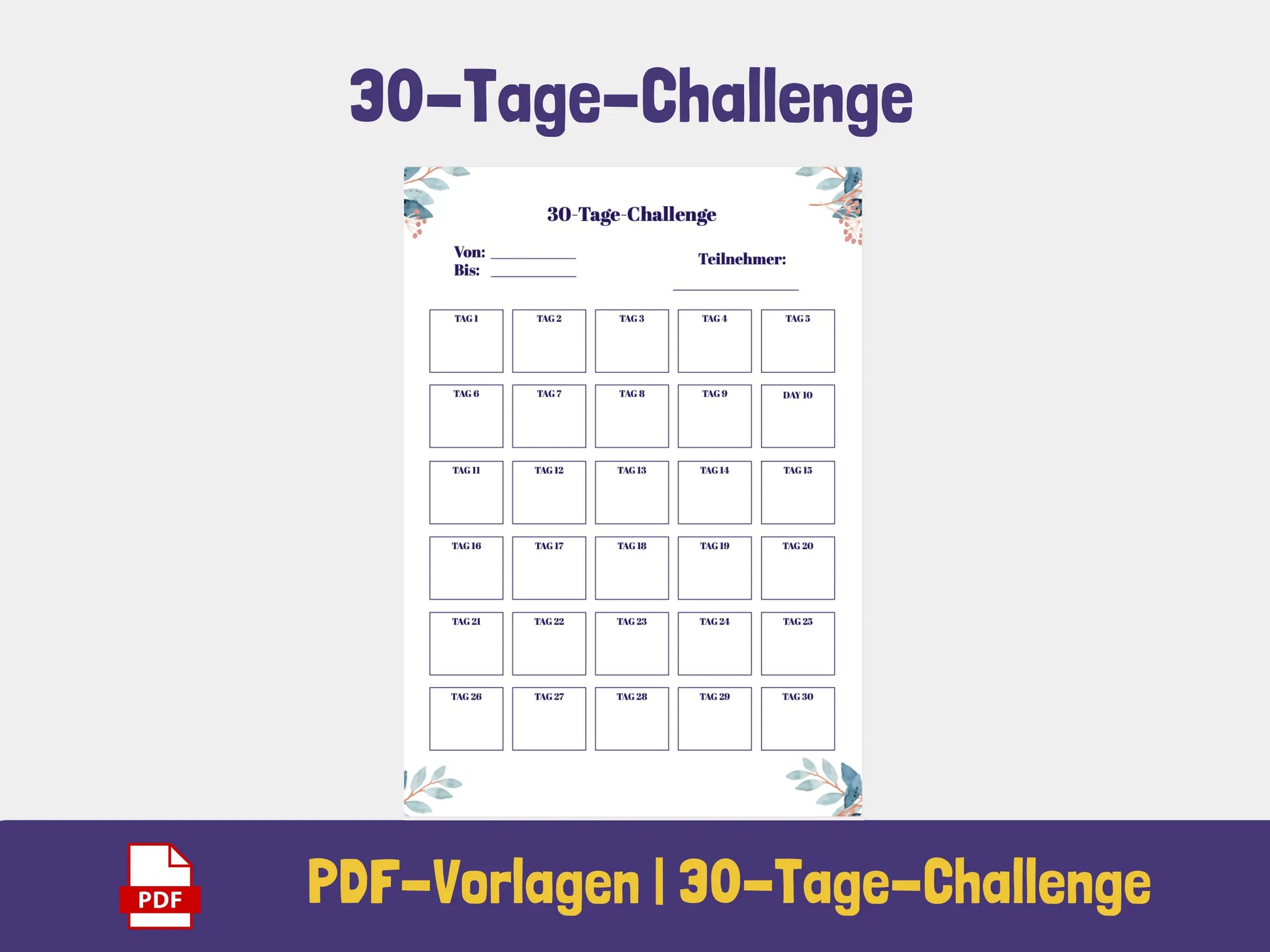 30-Tage-Challenge PDF AndreasJansen Vorlage