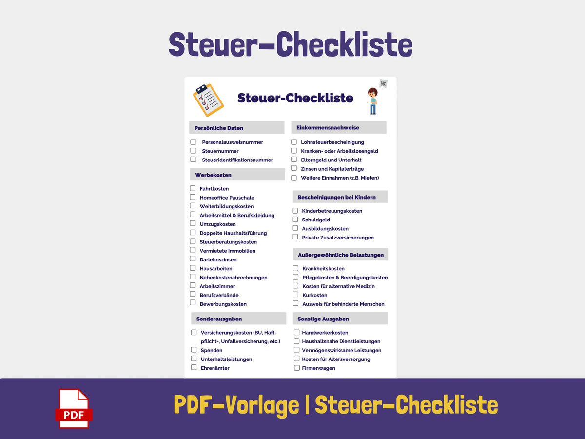 Was Kann Ich Alles Von Der Steuer Absetzen Checkliste