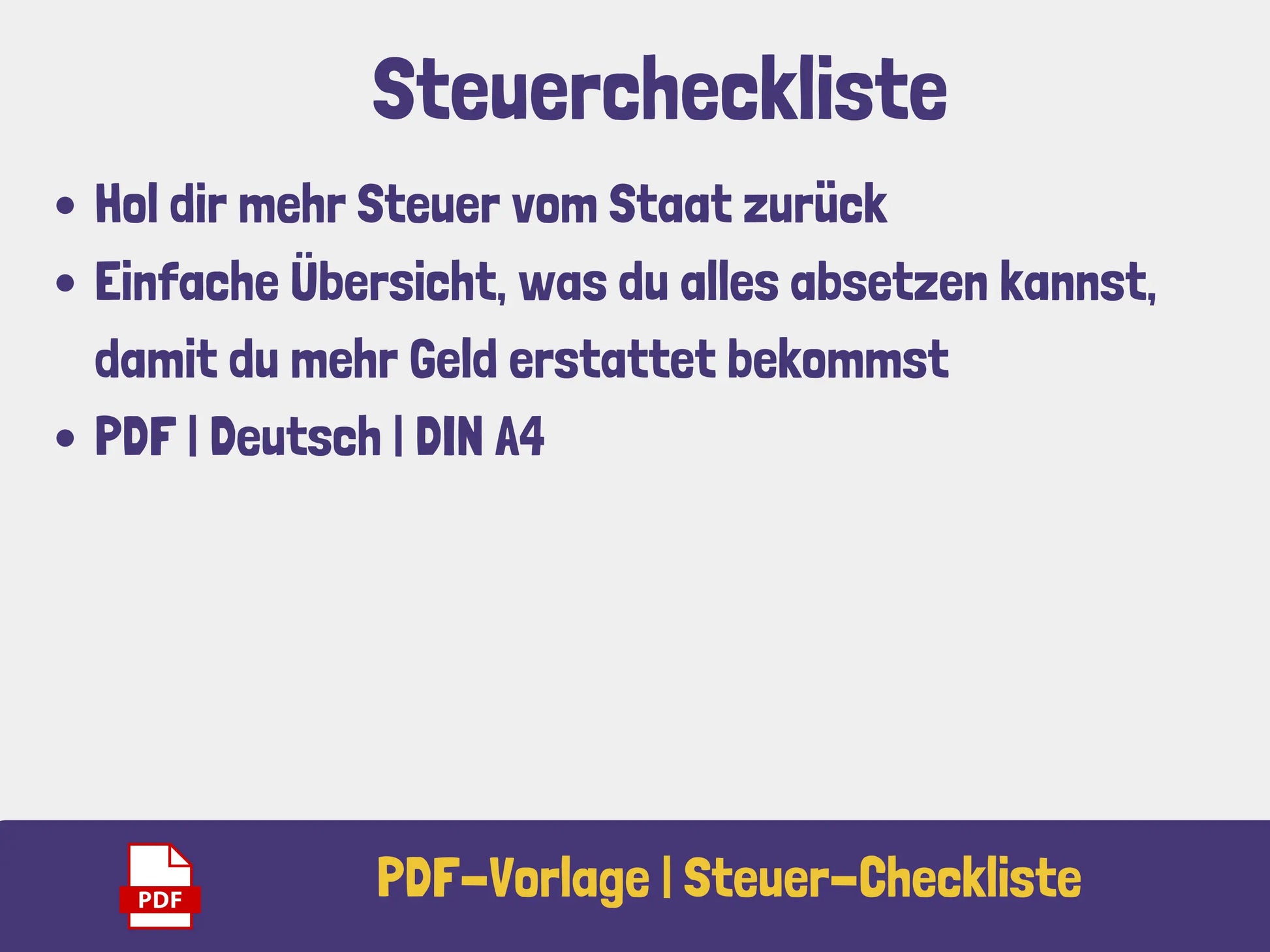 Steuer-Checkliste PDF AndreasJansen Vorlage