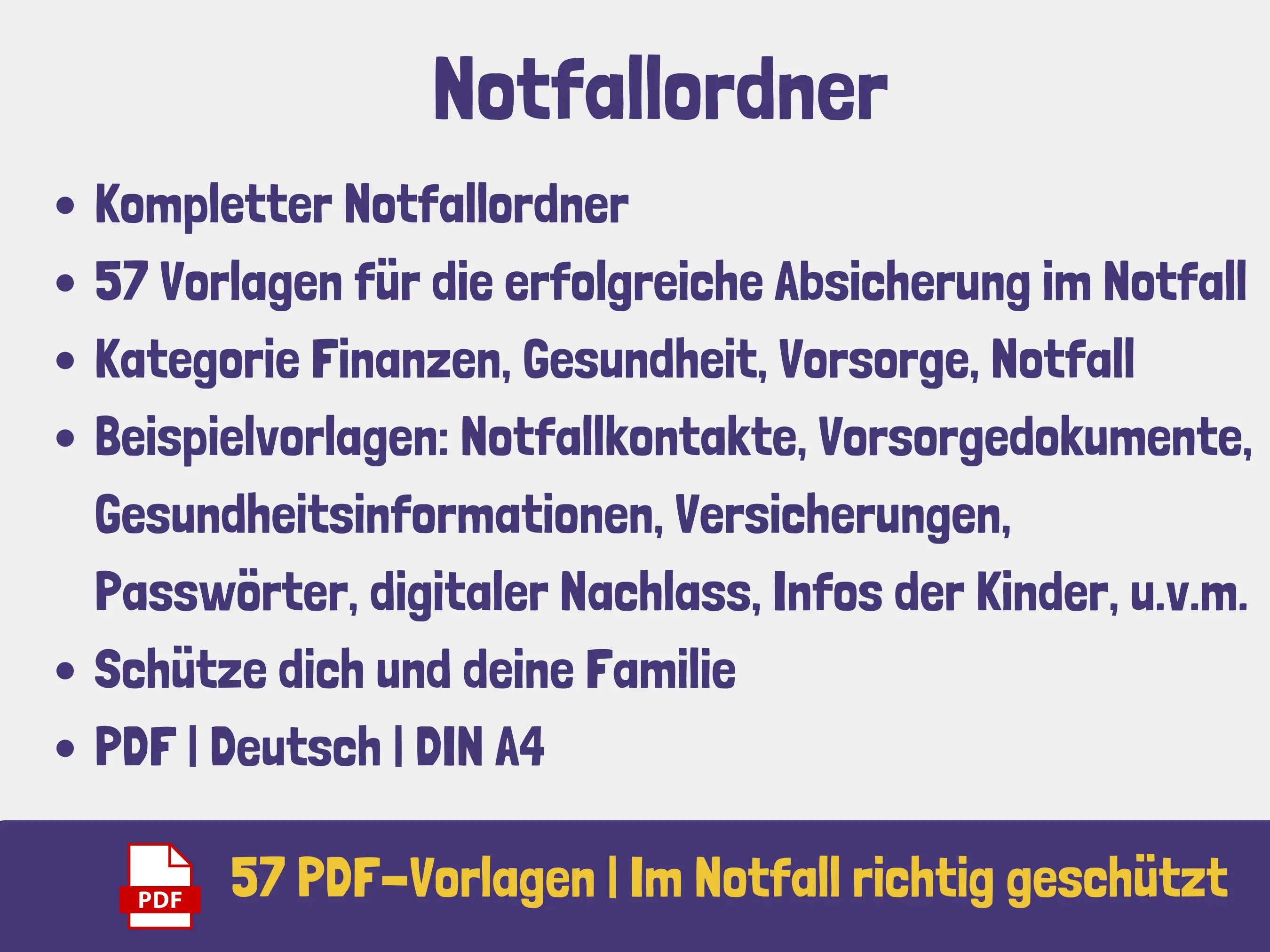 Notfallordner Für Privatpersonen: PDF-Vorlage Zum Ausdrucken