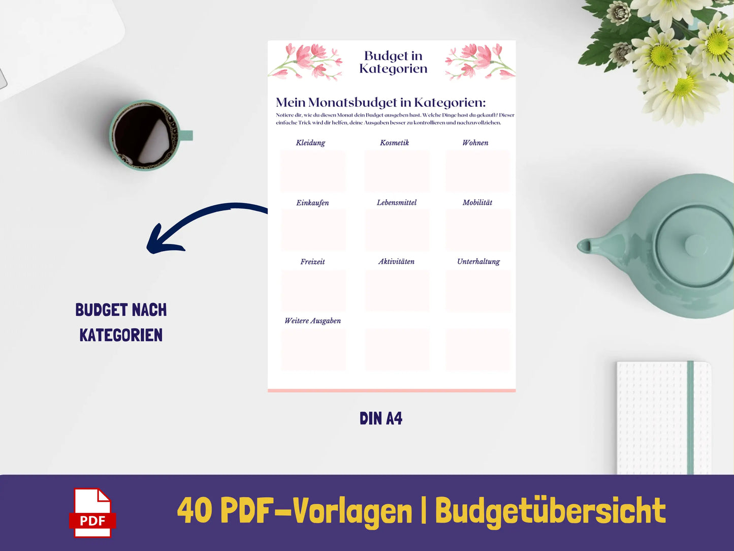 Haushaltsbuch {40 Seiten} PDF AndreasJansen Vorlage