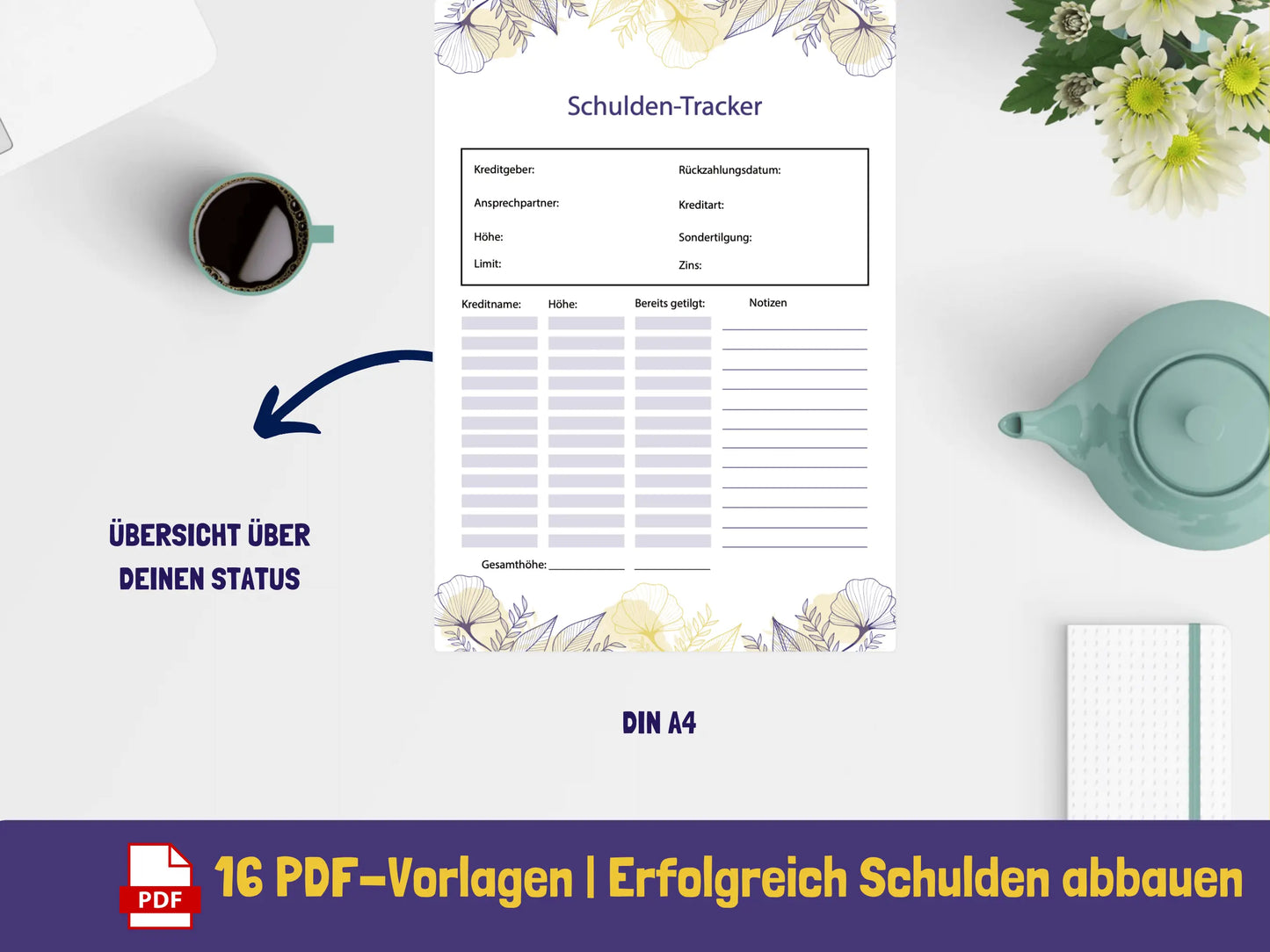 Schuldenabbau Vorlagen {15 Seiten} PDF AndreasJansen Vorlage