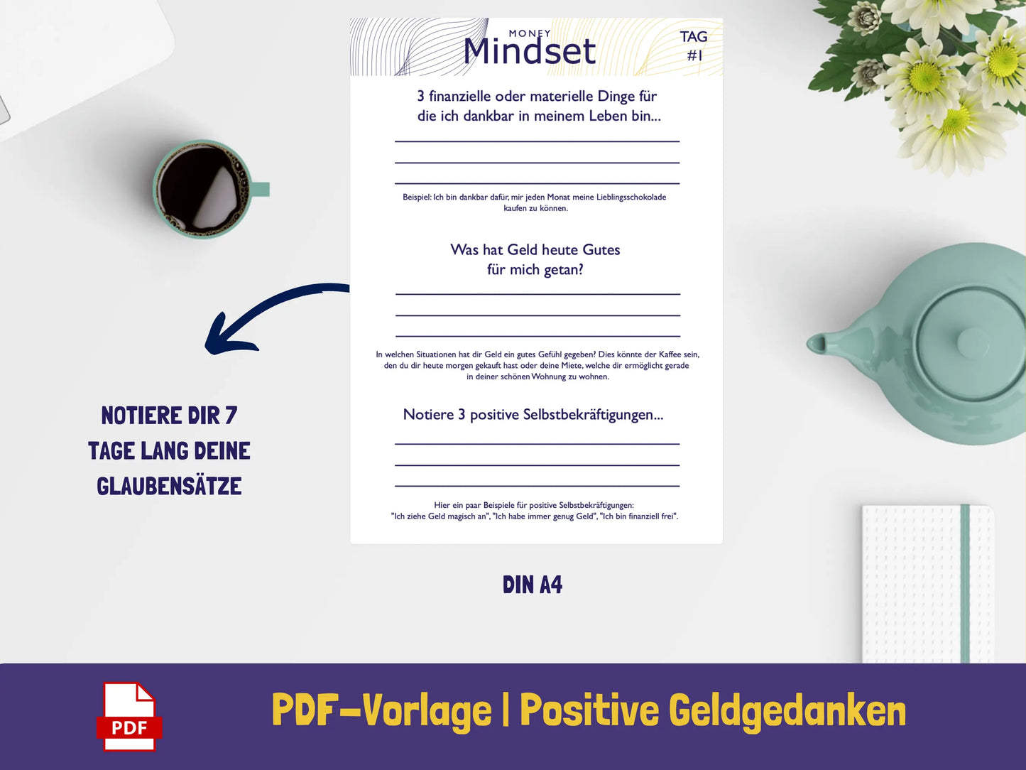 Money Mindset: 7-Tage-Tagebuch PDF AndreasJansen Vorlage