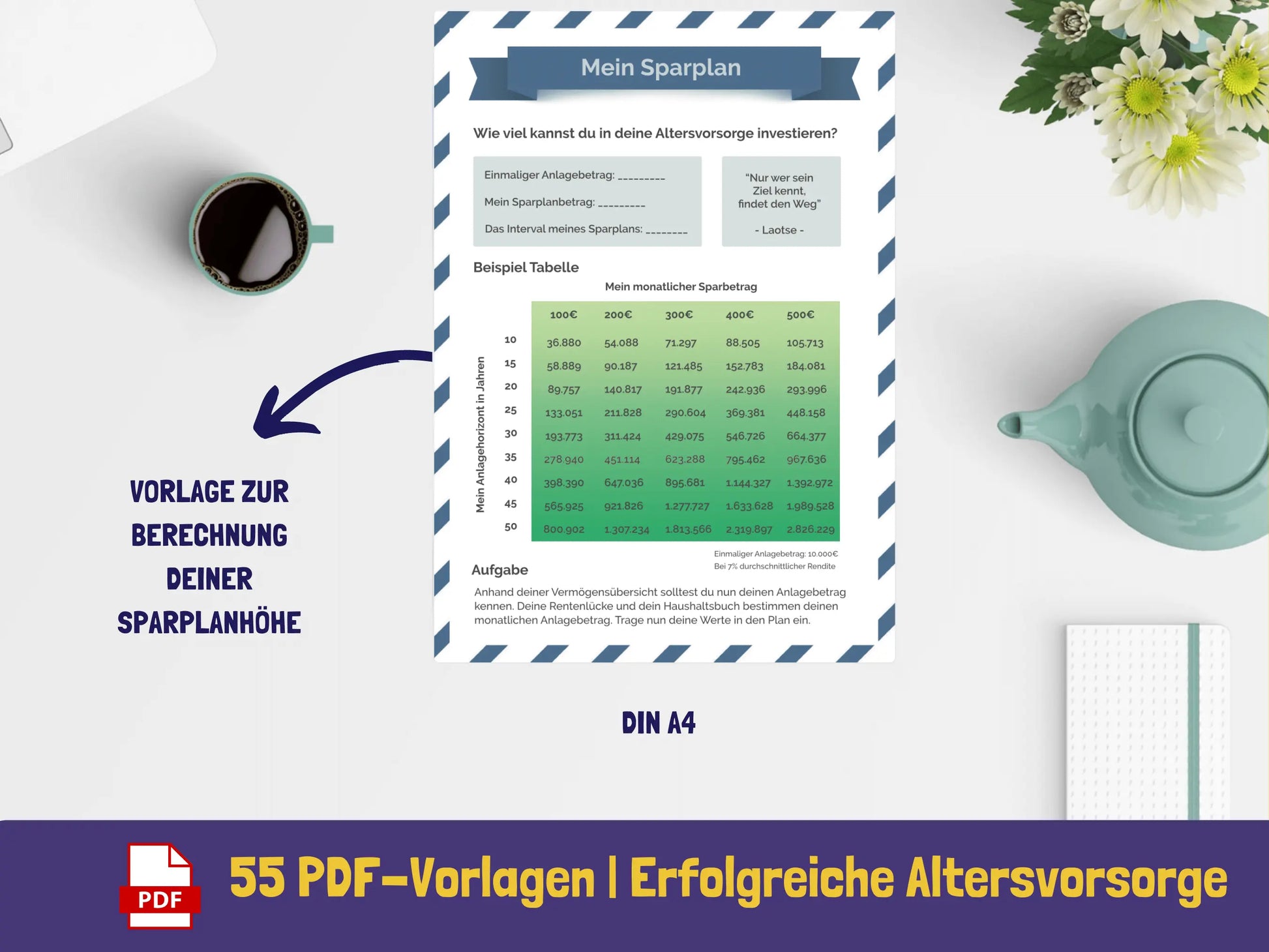Altersvorsorge-Workbook {55 Seiten} PDF AndreasJansen Vorlage