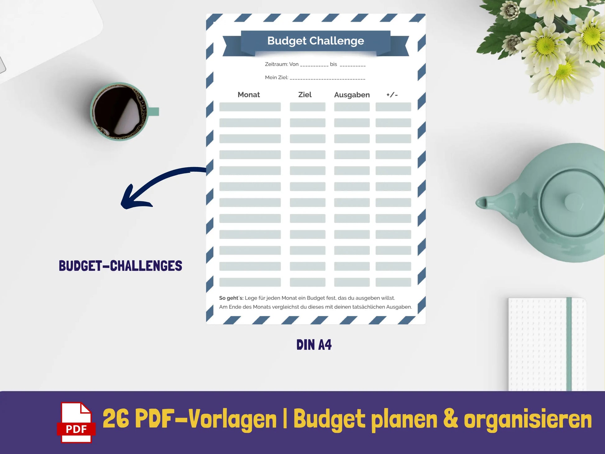 Budgetordner (Pink) PDF AndreasJansen Vorlage