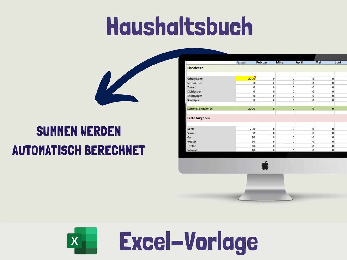 Haushaltsbuch Excel Excel AndreasJansen Vorlage
