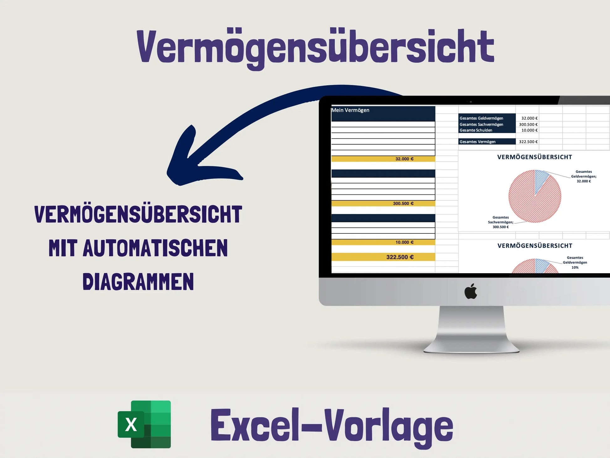 Haushaltsbuch & Vermögensübersicht Excel-Paket Excel AndreasJansen Vorlage