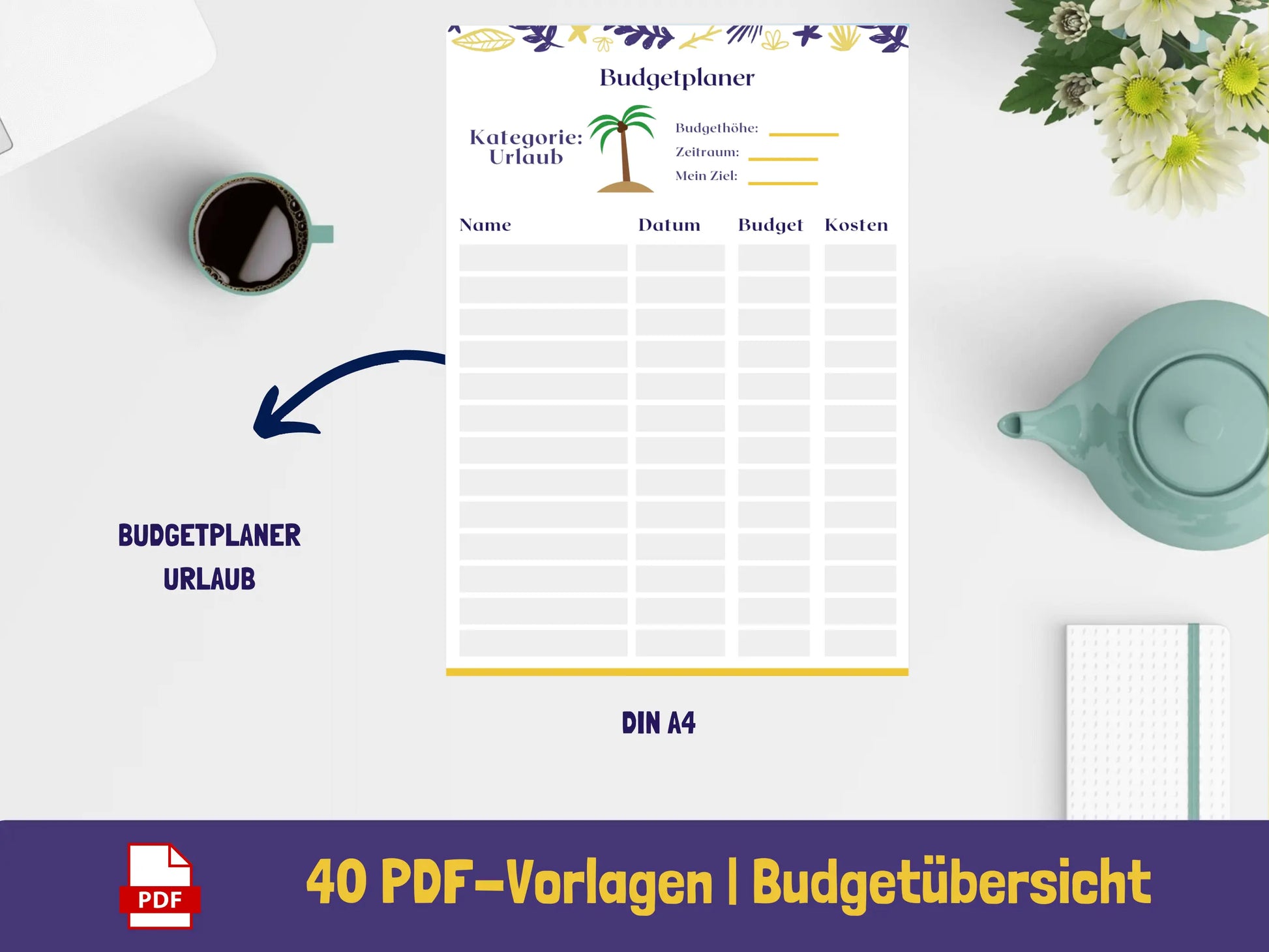 Haushaltsbuch {40 Seiten} PDF AndreasJansen Vorlage