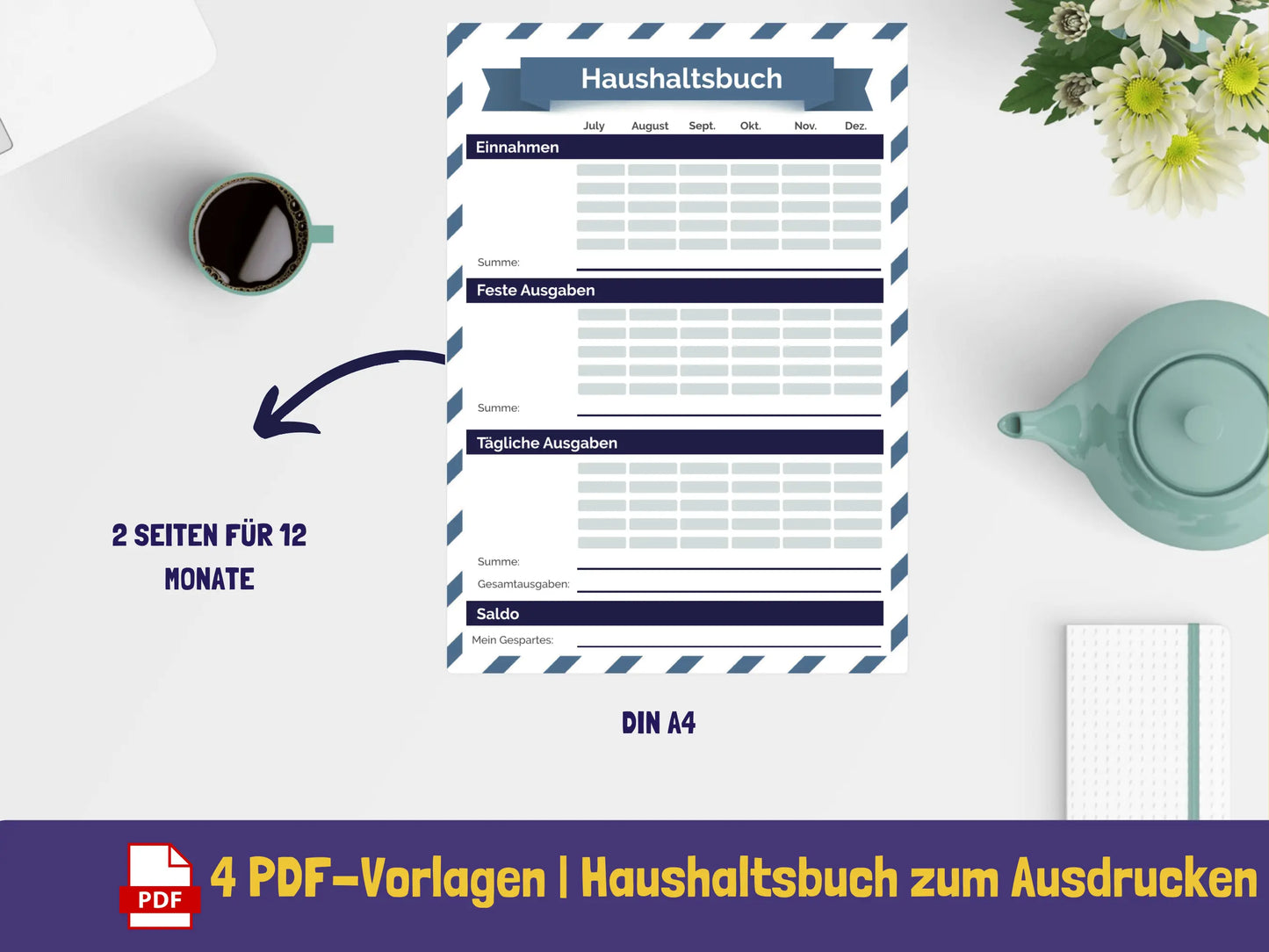 Haushaltsbuch {2 Seiten} PDF AndreasJansen Vorlage