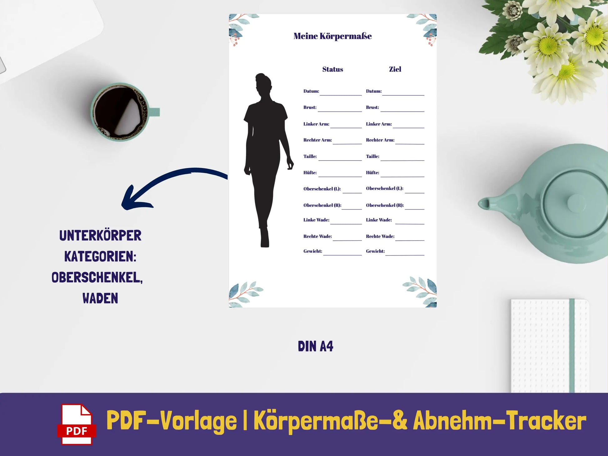 Meine Körpermaße PDF AndreasJansen Vorlage