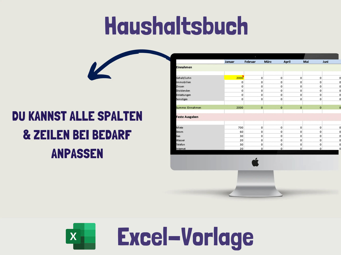 Haushaltsbuch Excel Excel AndreasJansen Vorlage